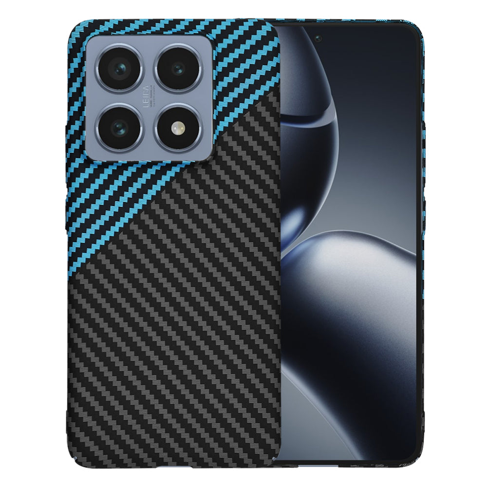 Techsuit Custodia per Xiaomi 14T Pro, Techsuit, Carbonite FiberShell, Nero Bleu