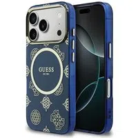 Custodia MagSafe per Apple iPhone 17 Pro Max, Guess, IML Peony Dot, Blu — 3