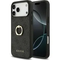 Custodia per Apple iPhone 17 Pro Max, Guess, 4G Ring Stand, Nera — 3