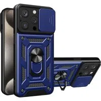 Custodia per Apple iPhone 15 Pro Max, Techsuit, CamShield, Blu — 3