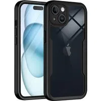Custodia per Apple iPhone 15, Techsuit, ColorVerse 360, Nera — 3