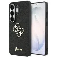 Custodia per Samsung Galaxy S26 Ultra S948, Guess, Fixed Glitter Big 4G Metal Frame, Nera — 3