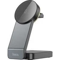 Caricabatterie Wireless HOCO CQ3 3in1, 15W, 1.67A, Nero — 3