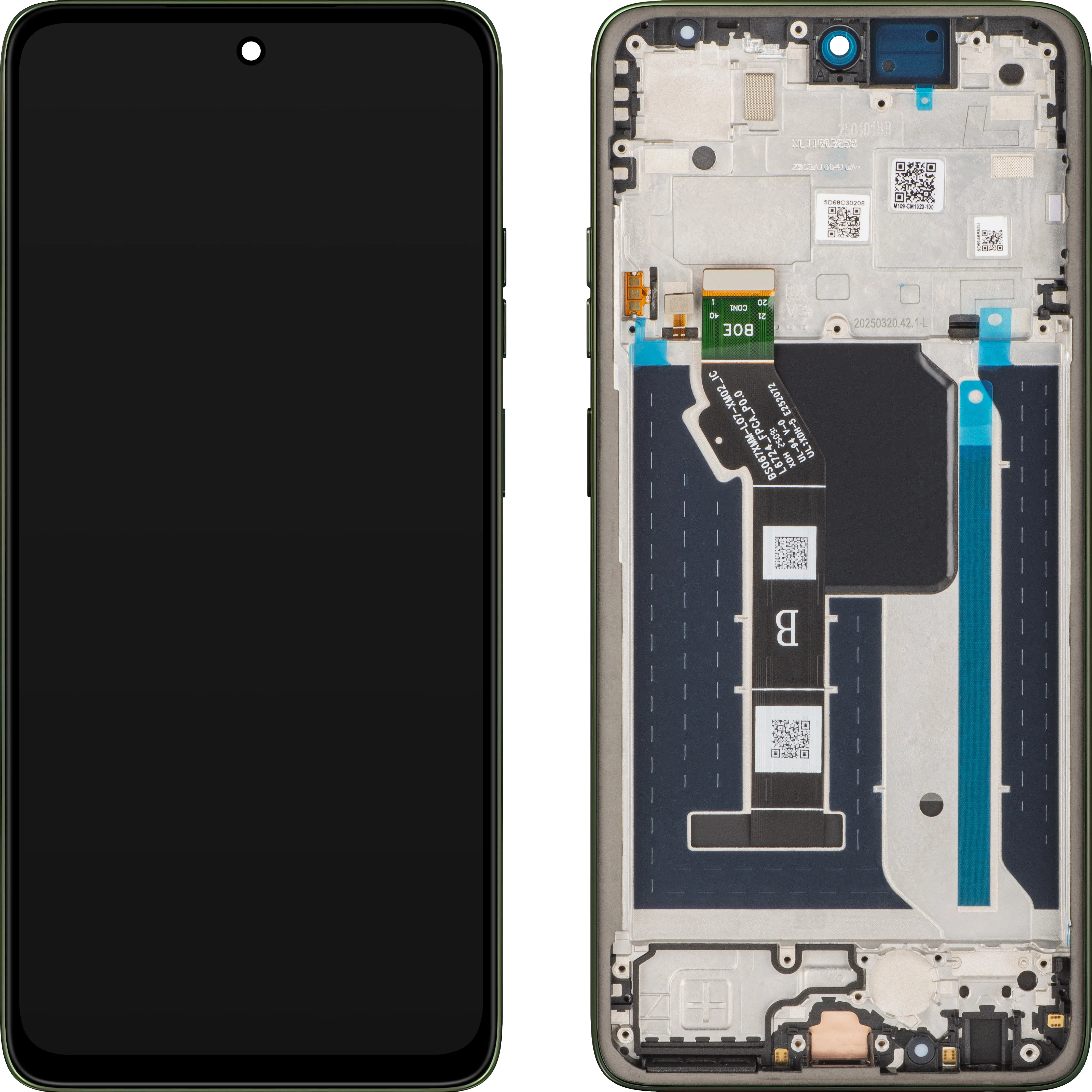 Display con Touchscreen Motorola Moto G56, con Cornice, Verde (Pantone Dill), Service Pack 5D68C30207 — 2