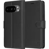 Custodia per Google Pixel 10 Pro XL, Techsuit, Leather Folio, Nera — 3