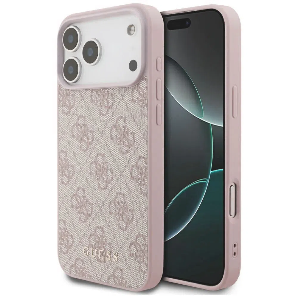 Custodia per Apple iPhone 18 Pro / 17 Pro, Guess, 4G Classic Logo, Rosa — 2