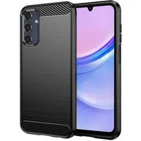 Custodia per Samsung Galaxy A15 5G A156 / A15 A155, Techsuit, Carbonio, Nera — 3