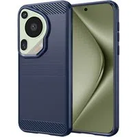 Custodia per Huawei Pura 70 Ultra, Techsuit, Carbonio, Blu — 3