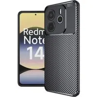 Custodia per Xiaomi Redmi Note 14 4G (Regionale), Techsuit, CarbonFiber, Nera — 3