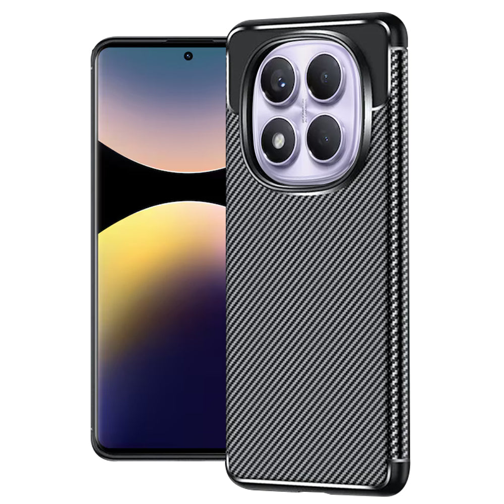 Custodia per Xiaomi Redmi Note 14 Pro 4G, Techsuit, CarbonFiber, Nera