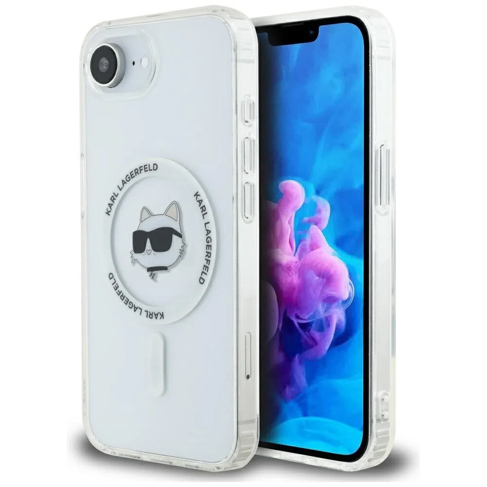 Custodia MagSafe per Apple iPhone 17e / 16e, Karl Lagerfeld, IML Choupette's Head, Bianca — 2