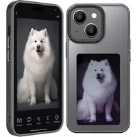 Custodia per Apple iPhone 15, Techsuit, SmartScreen NFC, Nera — 3