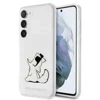 Custodia per Samsung Galaxy S23+ S916, Karl Lagerfeld, Choupette Eat, Trasparente — 3
