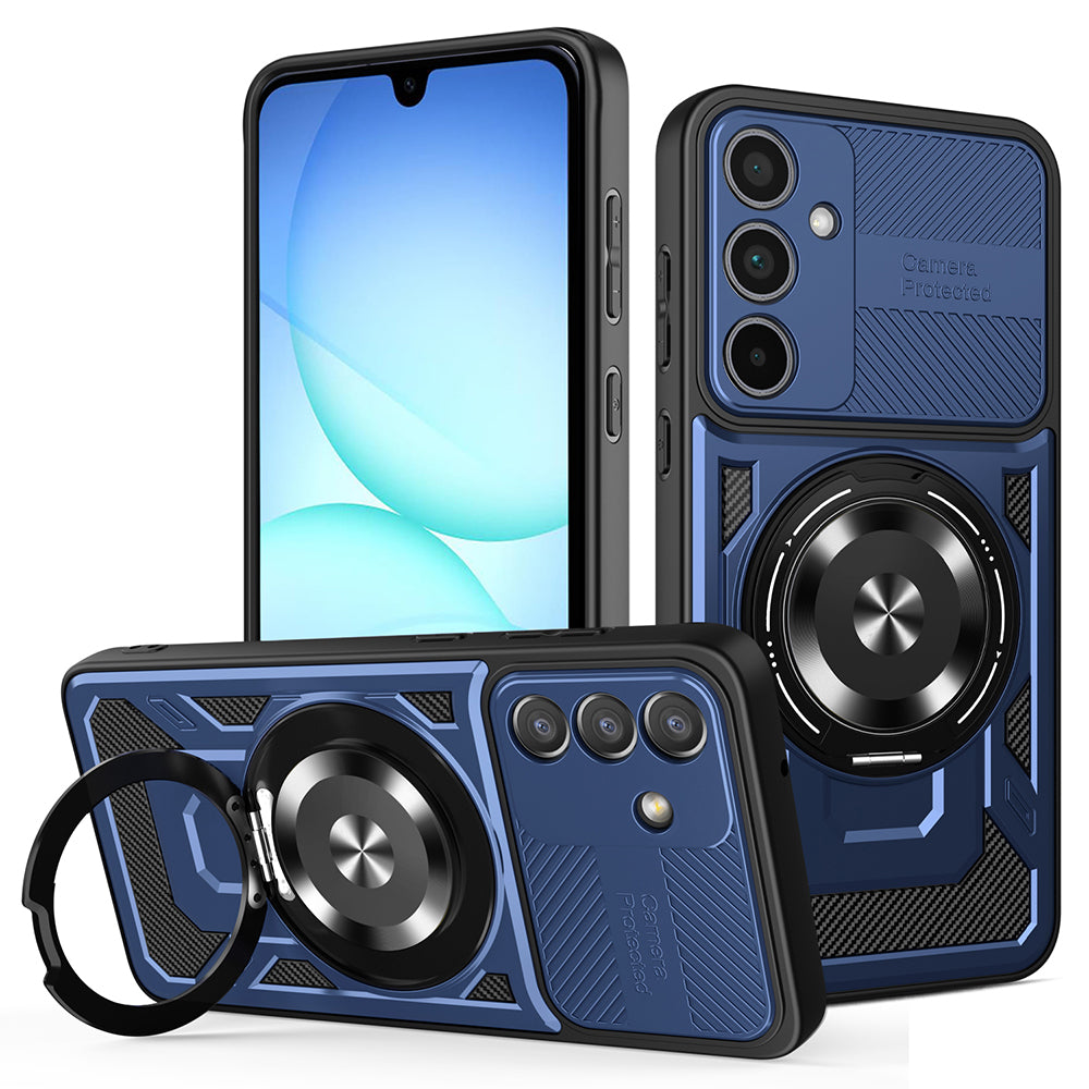 Techsuit Custodia per Samsung Galaxy A57 5G, Techsuit, RuggedCam, Blu