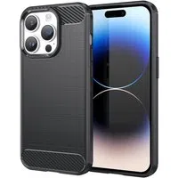 Custodia per Apple iPhone 14 Pro, Techsuit, Carbonio, Nera — 3