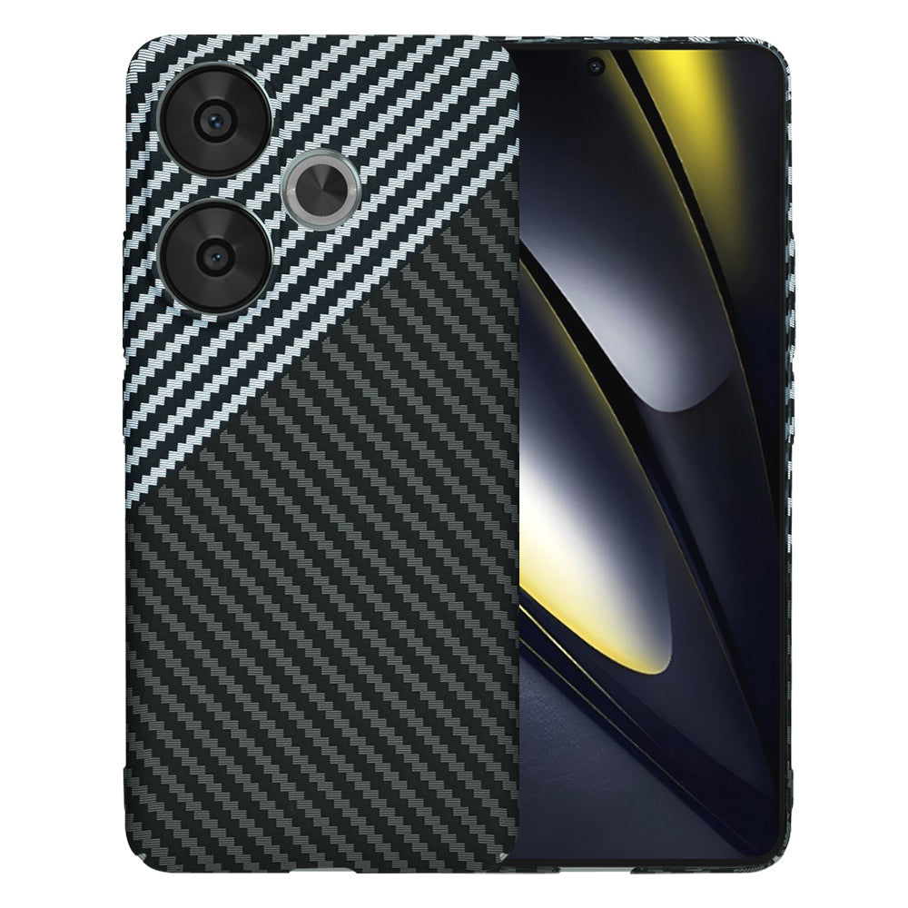 Techsuit Custodia per Xiaomi Poco F6, Techsuit, Carbonite FiberShell, Nero Grigio