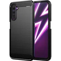 Custodia per Realme 6 Pro, Techsuit, Carbonio, Nera — 3