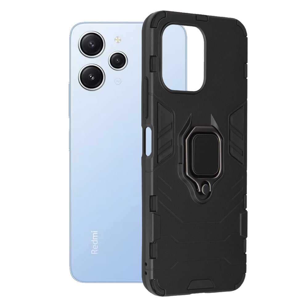 Custodia per Xiaomi Redmi 12 5G / 12, Techsuit, Shield, Nera