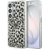 Custodia MagSafe per Samsung Galaxy S26 Ultra S948, Guess, IML Leopard Pattern, Nera — 3