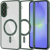 Custodia MagSafe per Samsung Galaxy A56 A566 / A36 A366, Techsuit, Luxury Crystal, Verde Scuro — 3