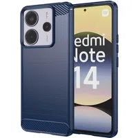 Custodia per Xiaomi Redmi Note 14 4G (Regionale), Techsuit, Carbonio, Blu — 3