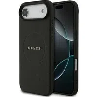Custodia MagSafe per Apple iPhone 17 Air, Guess, Grained Gold Ring, Nera — 3