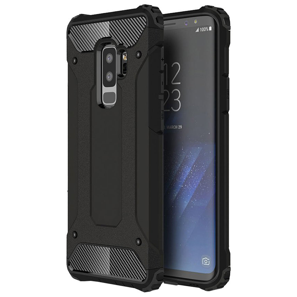 Techsuit Custodia per Samsung Galaxy S9+ G965, Techsuit, Hybrid Armor, Nera