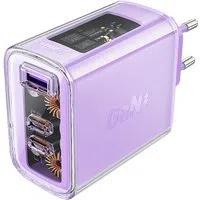 Caricabatterie Retea Acefast A45 Exploration, 65W, 3.25A, 1 x USB-A - 2 x USB-C, Viola — 3