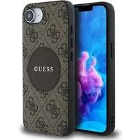 Custodia MagSafe per Apple iPhone 17e / 16e, Guess, 4G Circle Classic Logo, Marrone — 3