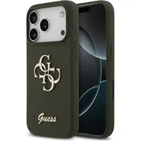 Custodia per Apple iPhone 17 Pro Max, Guess, Big 4G Script, Kaki — 3