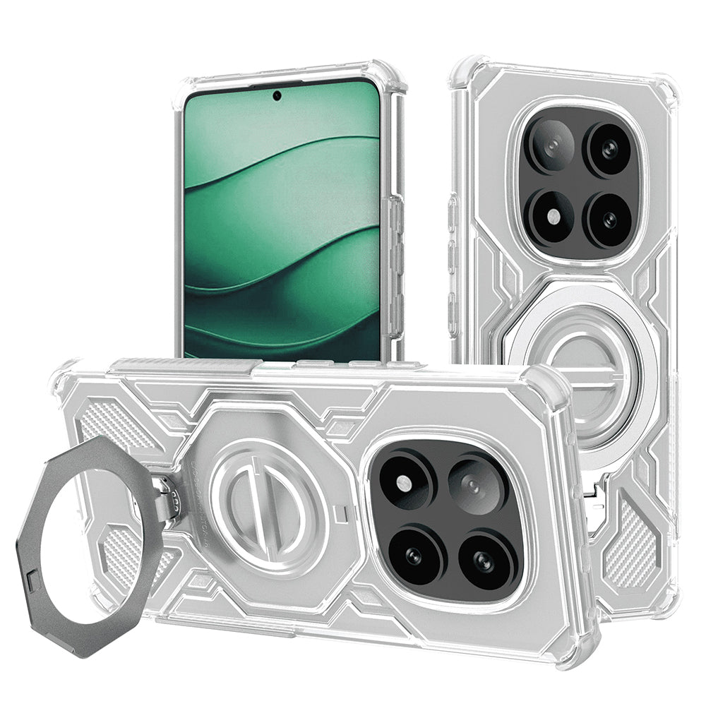 Custodia per Xiaomi Poco X7 / Redmi Note 14 Pro 5G, Techsuit, Carbon Shield Pro, Bianca