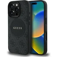Custodia MagSafe per Apple iPhone 16 Pro, Guess, 4G Circle Classic Logo, Nera — 3