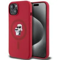 Custodia MagSafe per Apple iPhone 15, Karl Lagerfeld, Silicone Karl & Choupette, Rosie — 3