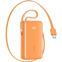 Batteria Esterna Joyroom JR-PR2L, 10000mAh, 35W, QC + PD, 1 x Lightning - 2 x USB-C, Arancione — 3
