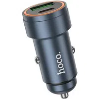 Caricabatterie Auto HOCO Z57A, 30W, 3A, 1 x USB-A - 1 x USB-C, Grigio — 3