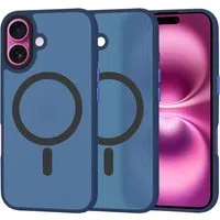 Custodia MagSafe per Apple iPhone 16 Plus, Techsuit, HaloFrost, Blu Navy — 3