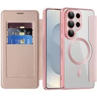 Custodia MagSafe per Samsung Galaxy S26 Ultra S948, Techsuit, SmartMag Book, Rosa — 3