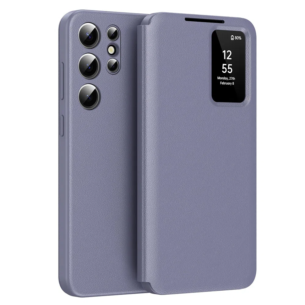 Custodia per Samsung Galaxy S24 Ultra S928, Techsuit, SmartView, Viola — 2
