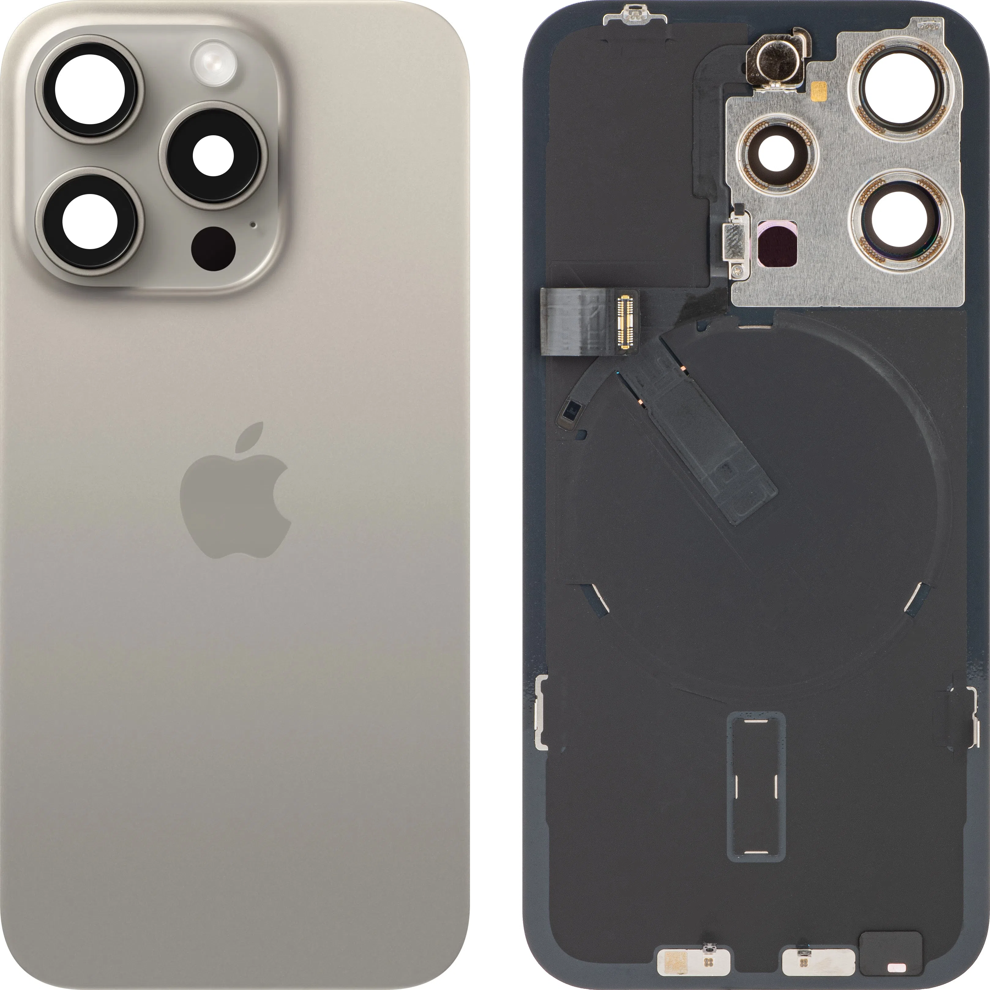 Cover Batteria Apple iPhone 15 Pro, Beige (Titanio Naturale), Swap Premium — 2