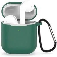 Custodia Techsuit Silicone per Apple AirPods Gen 1 / Gen 2, Verde Scuro — 3