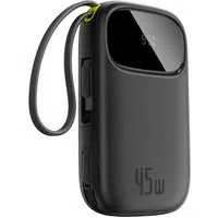 Batteria Esterna Baseus EnerFill FC31 Qpow 3, 10000mAh, 45W, QC + PD, 1 x USB-A - 3 x USB-C, Nera P10082102123-00 — 3