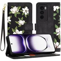Custodia per Oppo Reno12, Techsuit, FlipCraft, Nera — 3