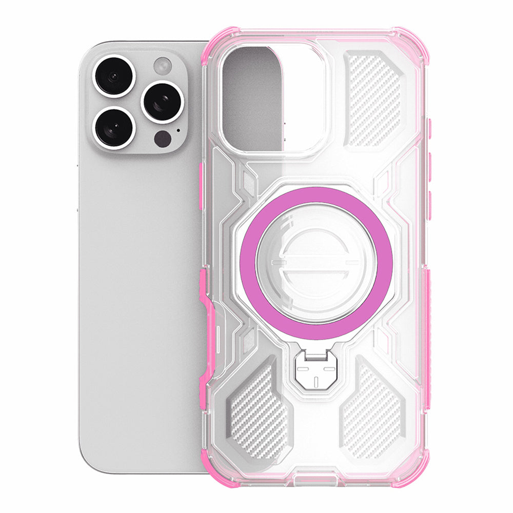 Custodia per Xiaomi Redmi 15C 5G / 15C 4G, Techsuit, Carbon Shield Pro, Rosa