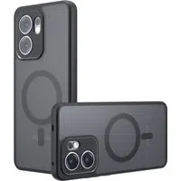 Custodia MagSafe per Oppo Reno13 FS 5G / Reno13 F 4G / Reno13 F, Techsuit, PureFrost, Nero Satinato — 3