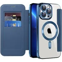 Custodia MagSafe per Apple iPhone 13 Pro Max, Techsuit, SmartMag Book, Blu — 3