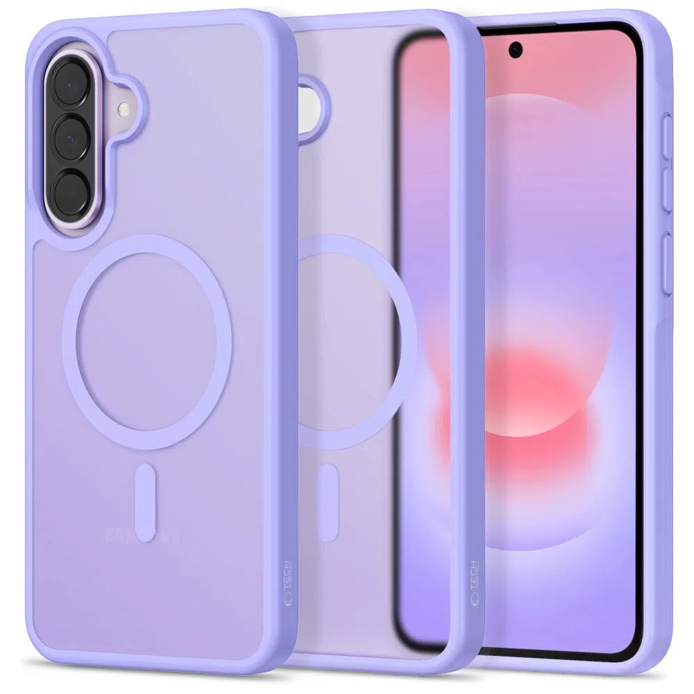 Custodia MagSafe per Samsung Galaxy A57 5G, Tech-Protect, Magmat, Viola Opaco — 2