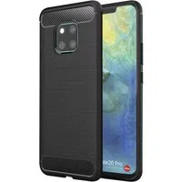 Custodia per Huawei Mate 20 Pro, Techsuit, Carbonio, Nera — 3