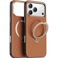 Custodia MagSafe per Apple iPhone 17 Pro, Torras, QPRO Leather, Marrone — 3