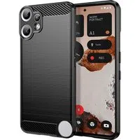 Custodia per Nothing CMF Phone 2 Pro, Techsuit, Carbonio, Nera — 3