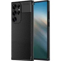 Custodia per Samsung Galaxy S25 Ultra S938, Techsuit, CarbonFiber, Nera — 3